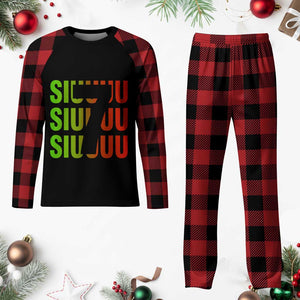 Siuuuu Soccer Celebration Plaid Pajama Set Gift For Soccer Lovers TS12 Buffalo Plaid Print Your Wear
