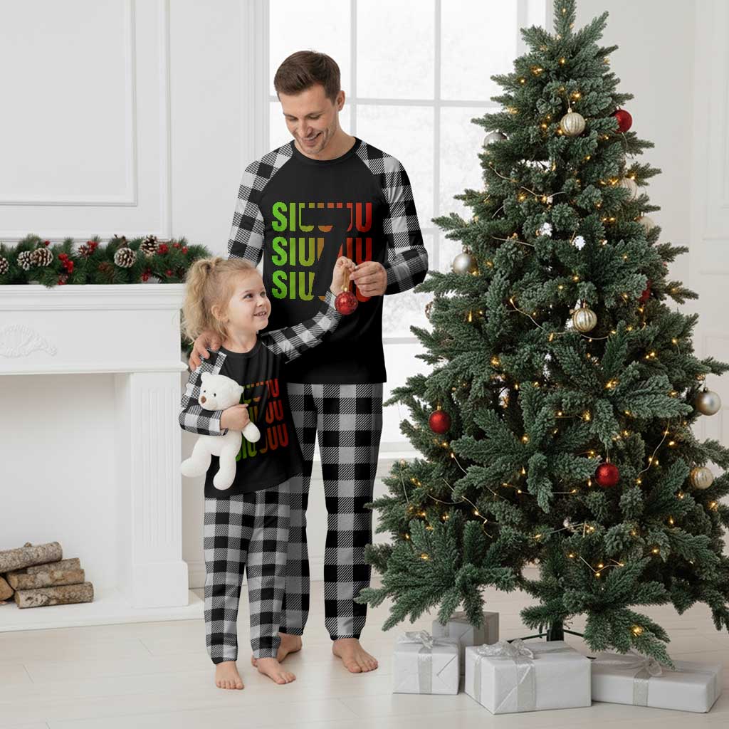 Siuuuu Soccer Celebration Plaid Pajama Set Gift For Soccer Lovers TS12 White Plaid Print Your Wear