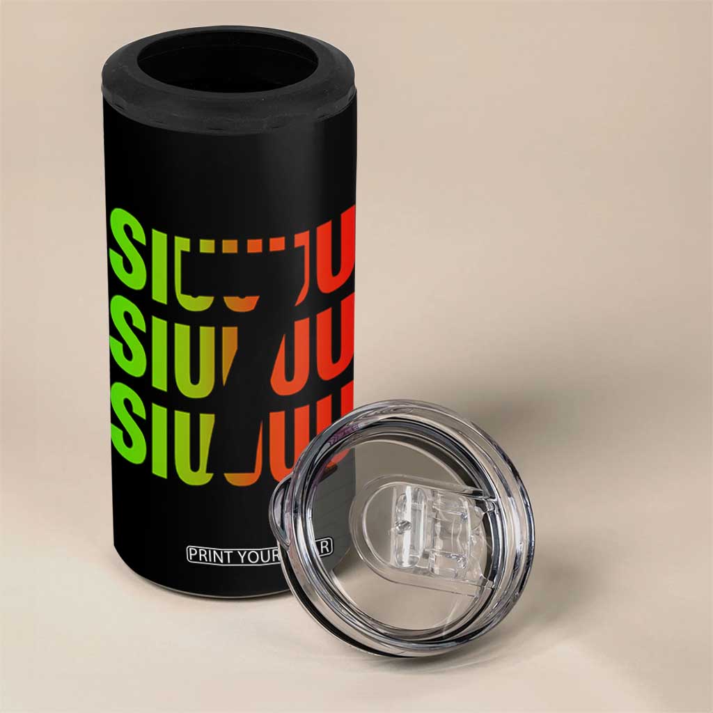 Siuuuu Soccer Celebration 4 in 1 Can Cooler Tumbler Gift For Soccer Lovers TS12 Print Your Wear