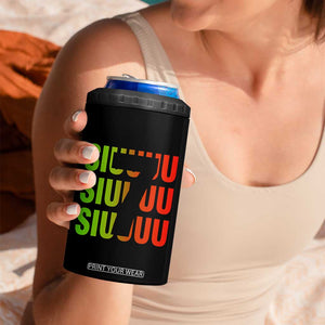 Siuuuu Soccer Celebration 4 in 1 Can Cooler Tumbler Gift For Soccer Lovers TS12 Print Your Wear