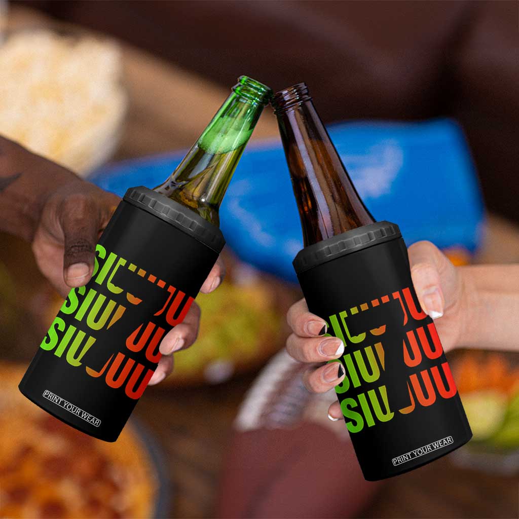 Siuuuu Soccer Celebration 4 in 1 Can Cooler Tumbler Gift For Soccer Lovers TS12 Print Your Wear