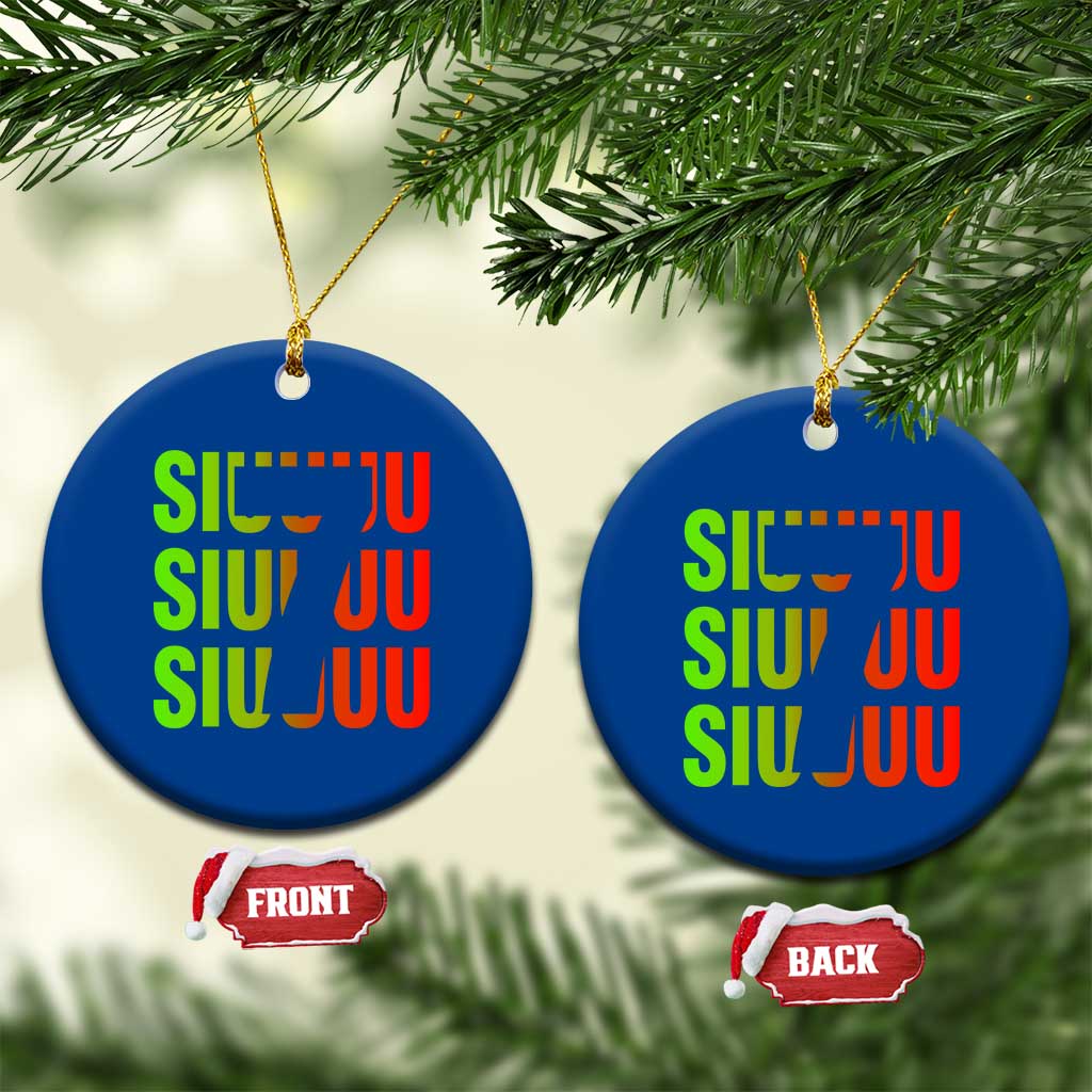 Siuuuu Soccer Celebration Ceramic Ornament Gift For Soccer Lovers TS12 1pc Blue Print Your Wear