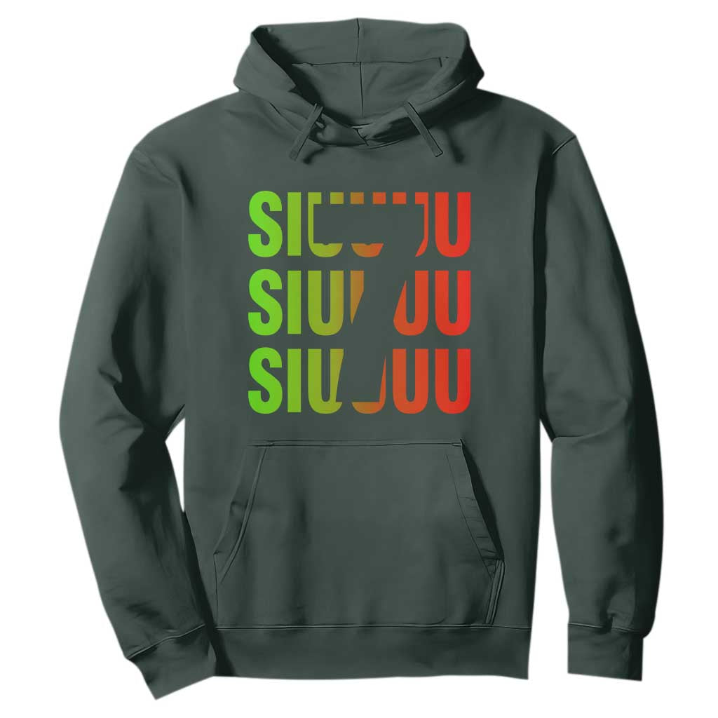 Siuuuu Soccer Celebration Hoodie Gift For Soccer Lovers TS12 Dark Forest Green Print Your Wear