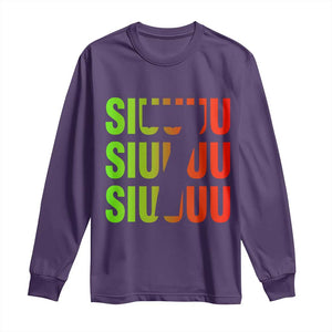 Siuuuu Soccer Celebration Long Sleeve Shirt Gift For Soccer Lovers TS12 Purple Print Your Wear
