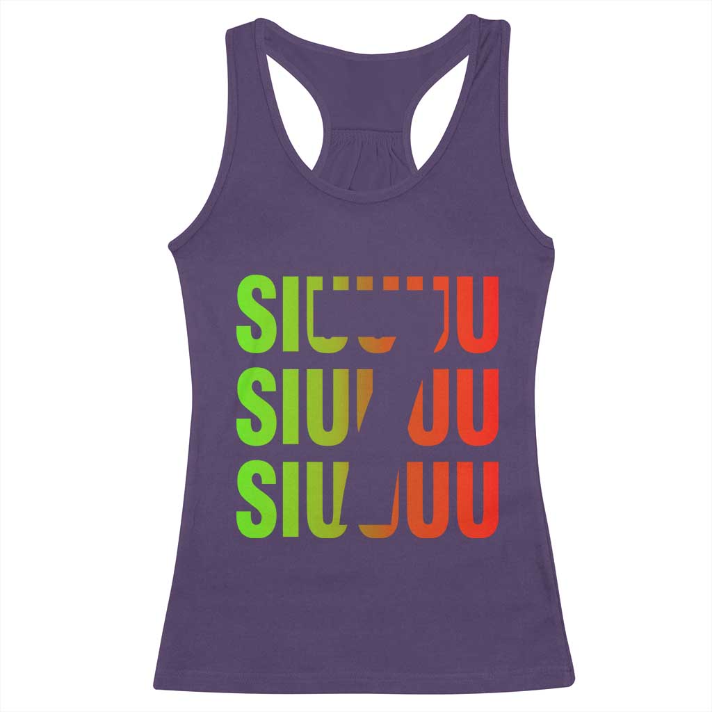 Siuuuu Soccer Celebration Racerback Tank Top Gift For Soccer Lovers TS12 Purple Print Your Wear