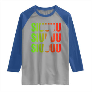 Siuuuu Soccer Celebration Raglan Shirt Gift For Soccer Lovers TS12 Sport Gray Royal Print Your Wear