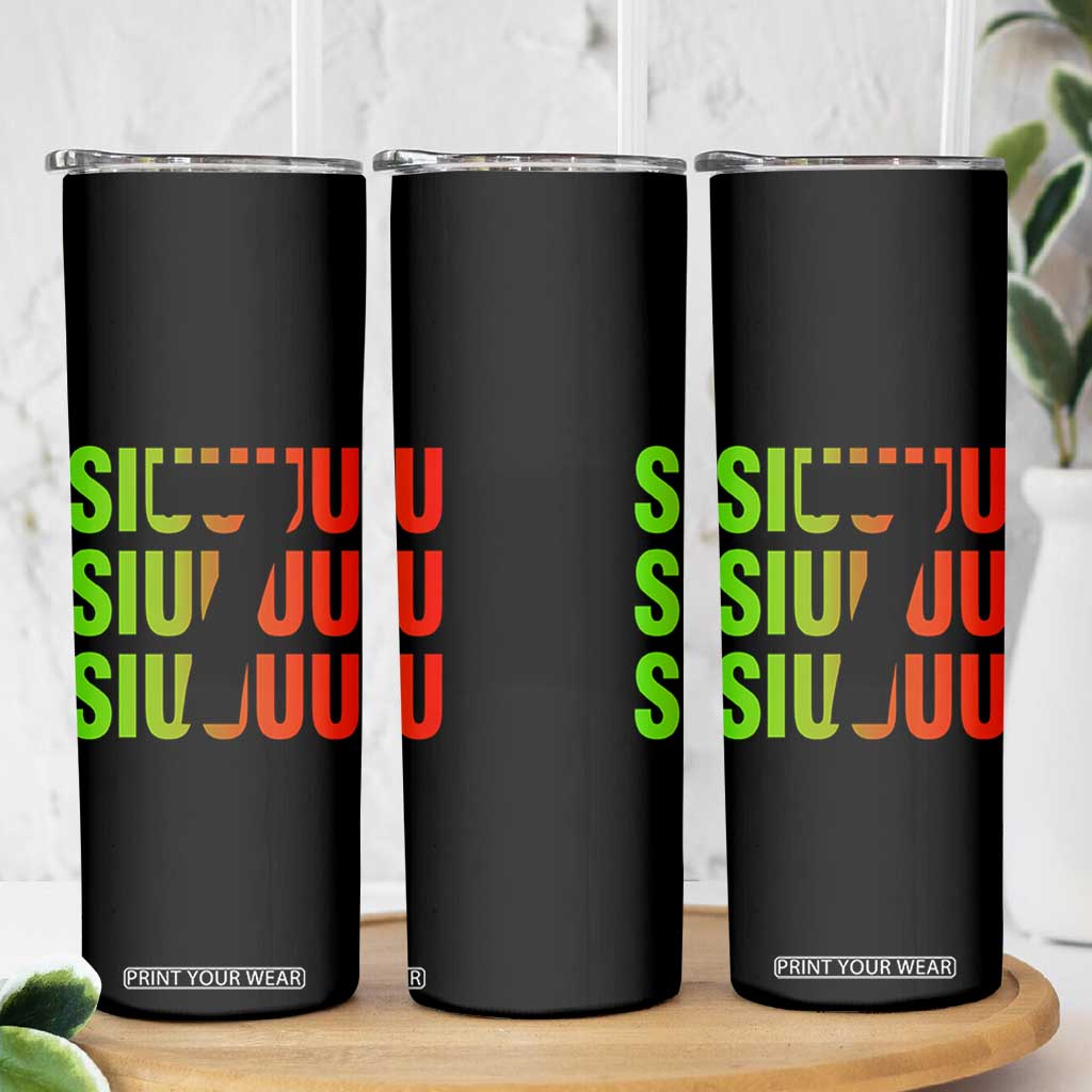 Siuuuu Soccer Celebration Skinny Tumbler Gift For Soccer Lovers TS12 Print Your Wear