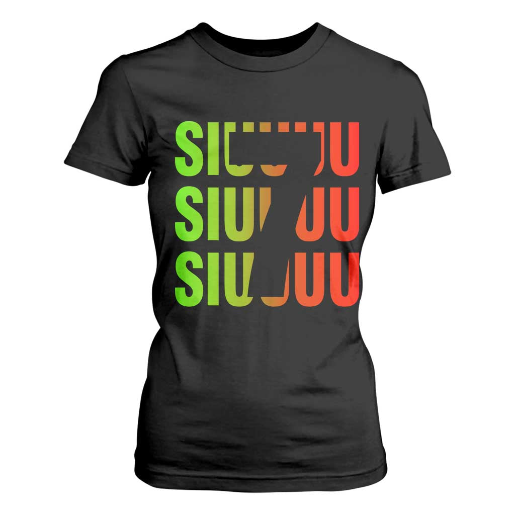 Siuuuu Soccer Celebration T Shirt For Women Gift For Soccer Lovers TS12 Black Print Your Wear