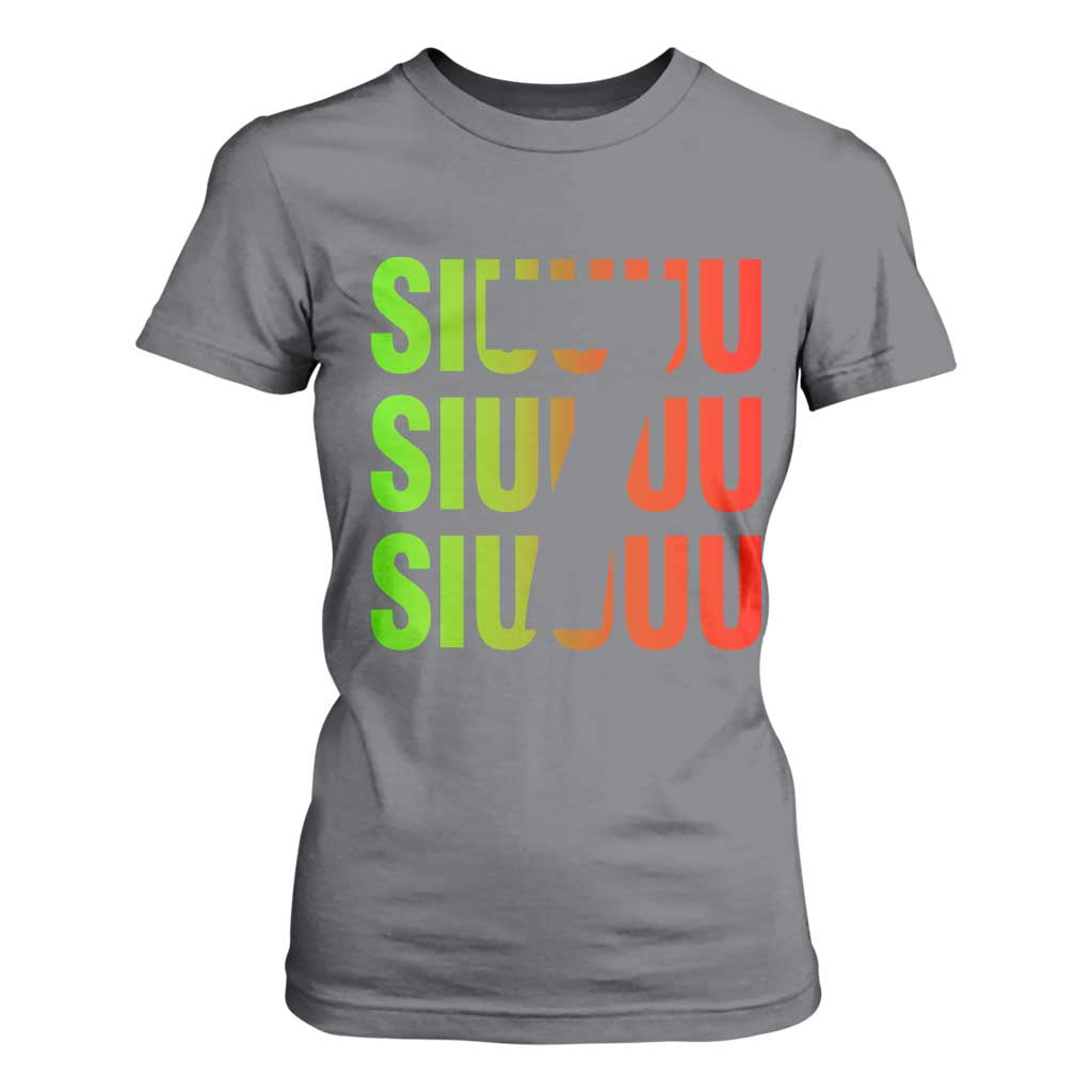 Siuuuu Soccer Celebration T Shirt For Women Gift For Soccer Lovers TS12 Charcoal Print Your Wear