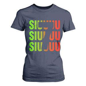 Siuuuu Soccer Celebration T Shirt For Women Gift For Soccer Lovers TS12 Navy Print Your Wear