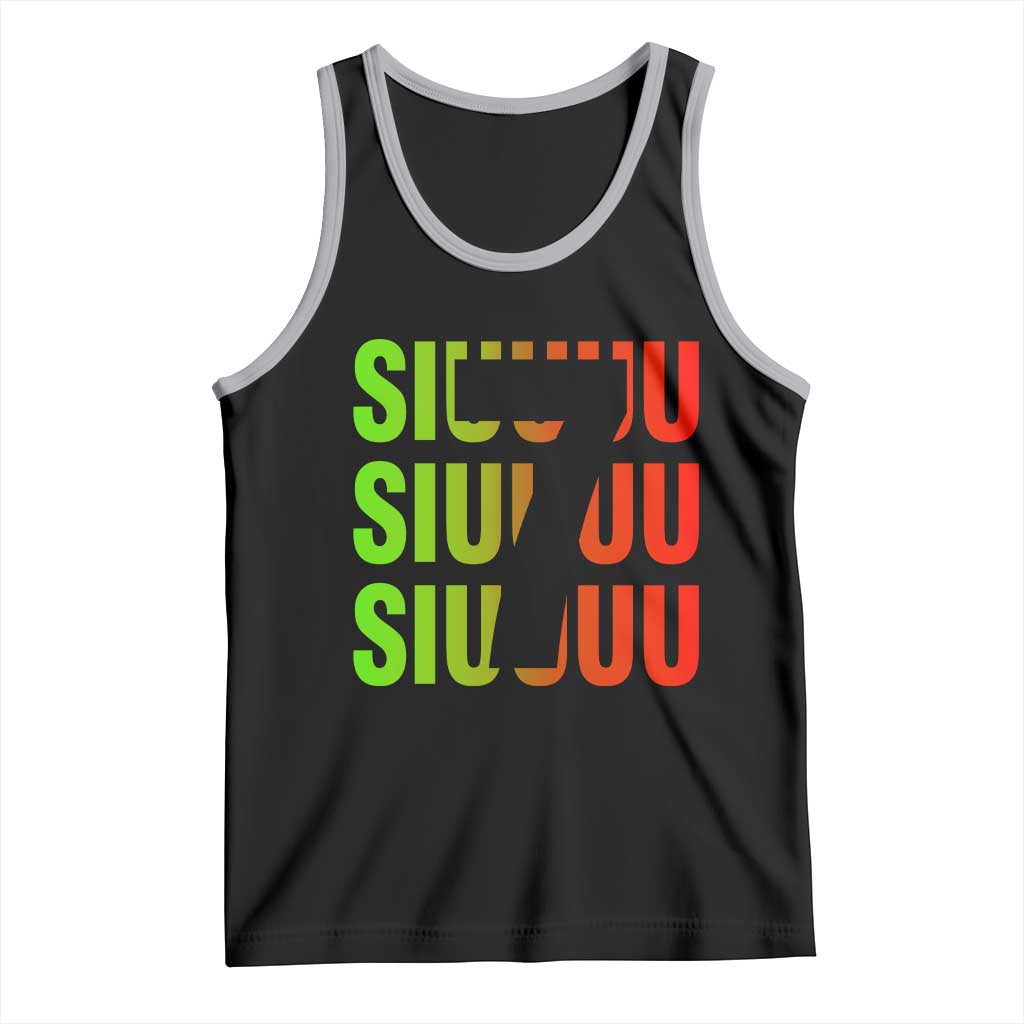 Siuuuu Soccer Celebration Tank Top Gift For Soccer Lovers TS12 Black Athletic Heather Print Your Wear