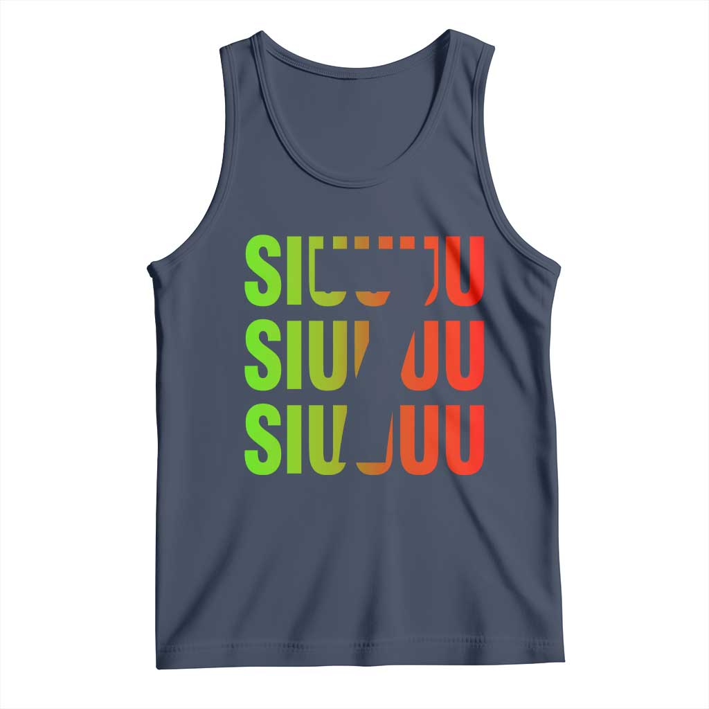 Siuuuu Soccer Celebration Tank Top Gift For Soccer Lovers TS12 Navy Print Your Wear