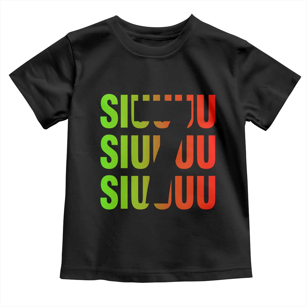 Siuuuu Soccer Celebration Toddler T Shirt Gift For Soccer Lovers TS12 Black Print Your Wear