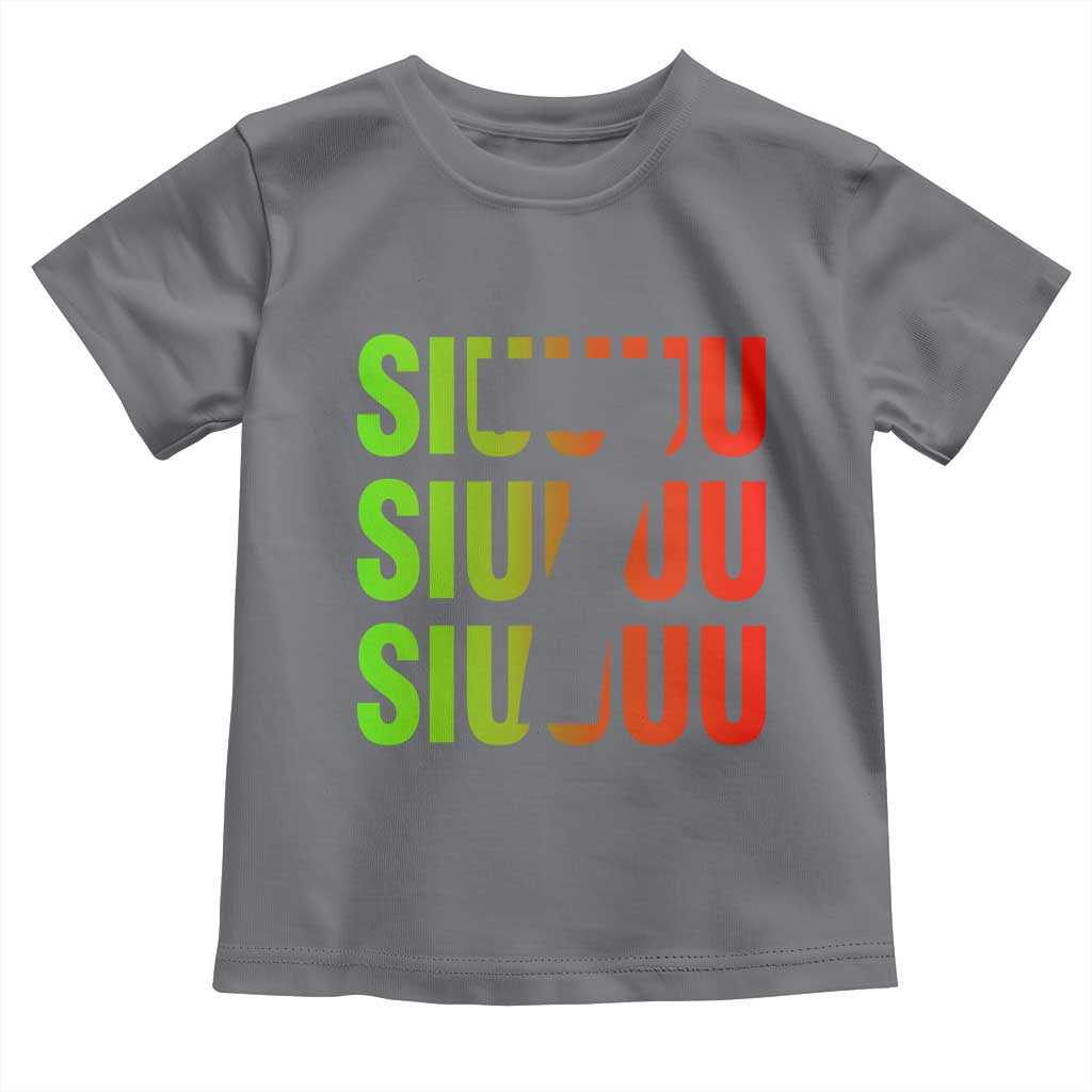 Siuuuu Soccer Celebration Toddler T Shirt Gift For Soccer Lovers TS12 Charcoal Print Your Wear