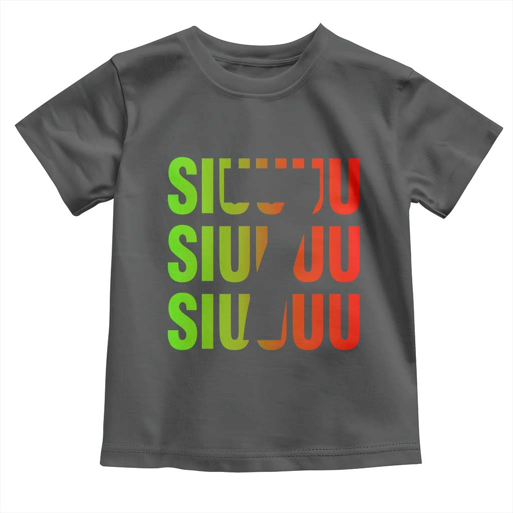 Siuuuu Soccer Celebration Toddler T Shirt Gift For Soccer Lovers TS12 Dark Heather Print Your Wear