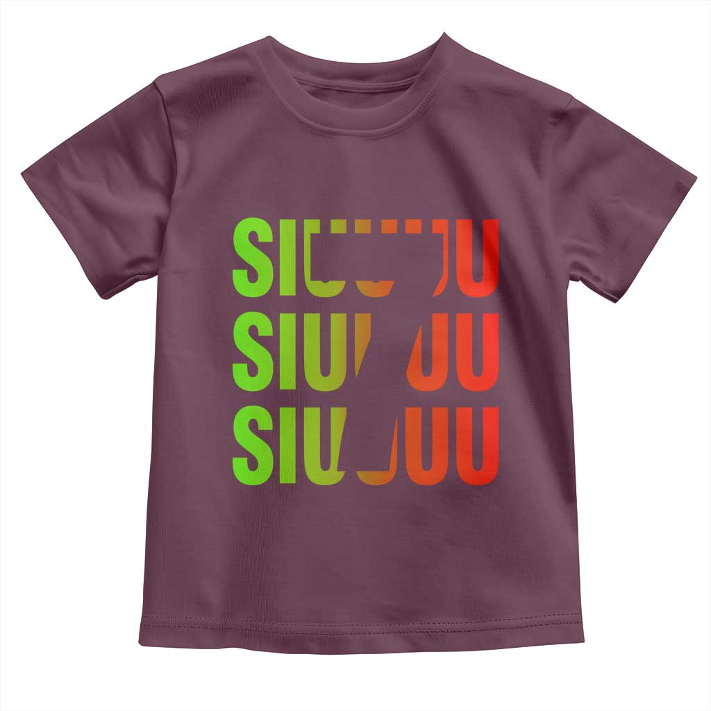 Siuuuu Soccer Celebration Toddler T Shirt Gift For Soccer Lovers TS12 Maroon Print Your Wear