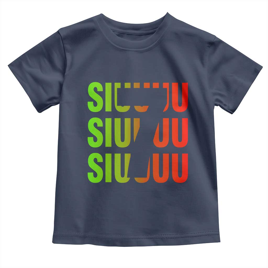 Siuuuu Soccer Celebration Toddler T Shirt Gift For Soccer Lovers TS12 Navy Print Your Wear