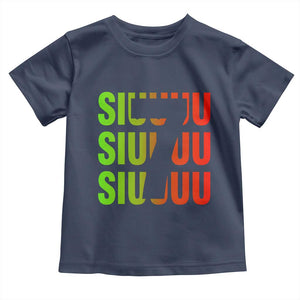 Siuuuu Soccer Celebration Toddler T Shirt Gift For Soccer Lovers TS12 Navy Print Your Wear