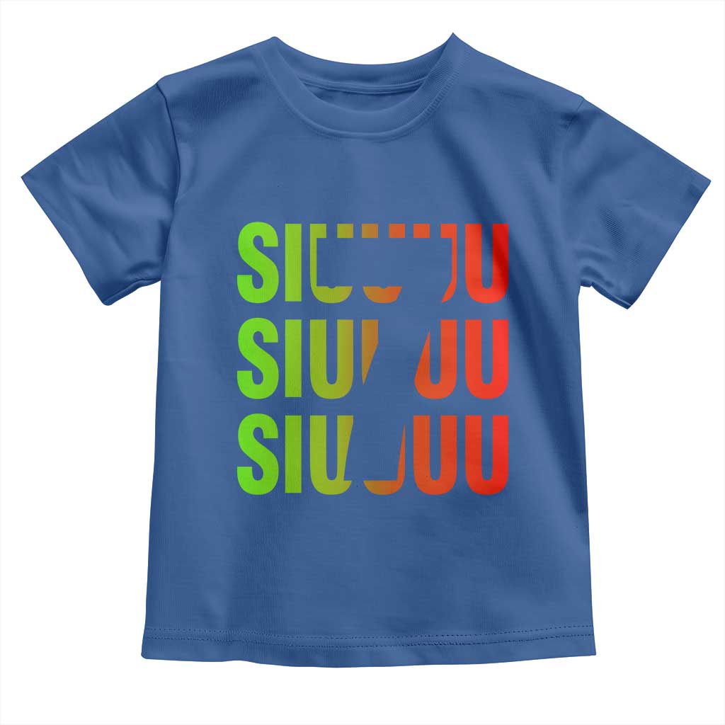 Siuuuu Soccer Celebration Toddler T Shirt Gift For Soccer Lovers TS12 Royal Blue Print Your Wear