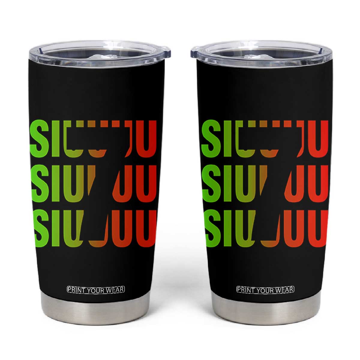 Siuuuu Soccer Celebration Tumbler Cup Gift For Soccer Lovers TS12 Black Print Your Wear