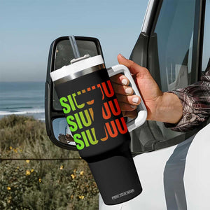 Siuuuu Soccer Celebration Tumbler With Handle Gift For Soccer Lovers TS12 Print Your Wear