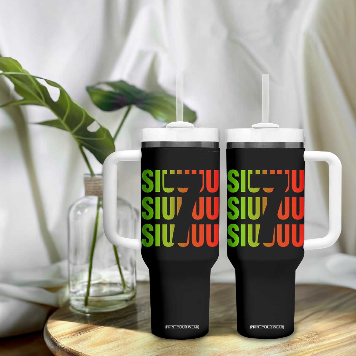 Siuuuu Soccer Celebration Tumbler With Handle Gift For Soccer Lovers TS12 Print Your Wear
