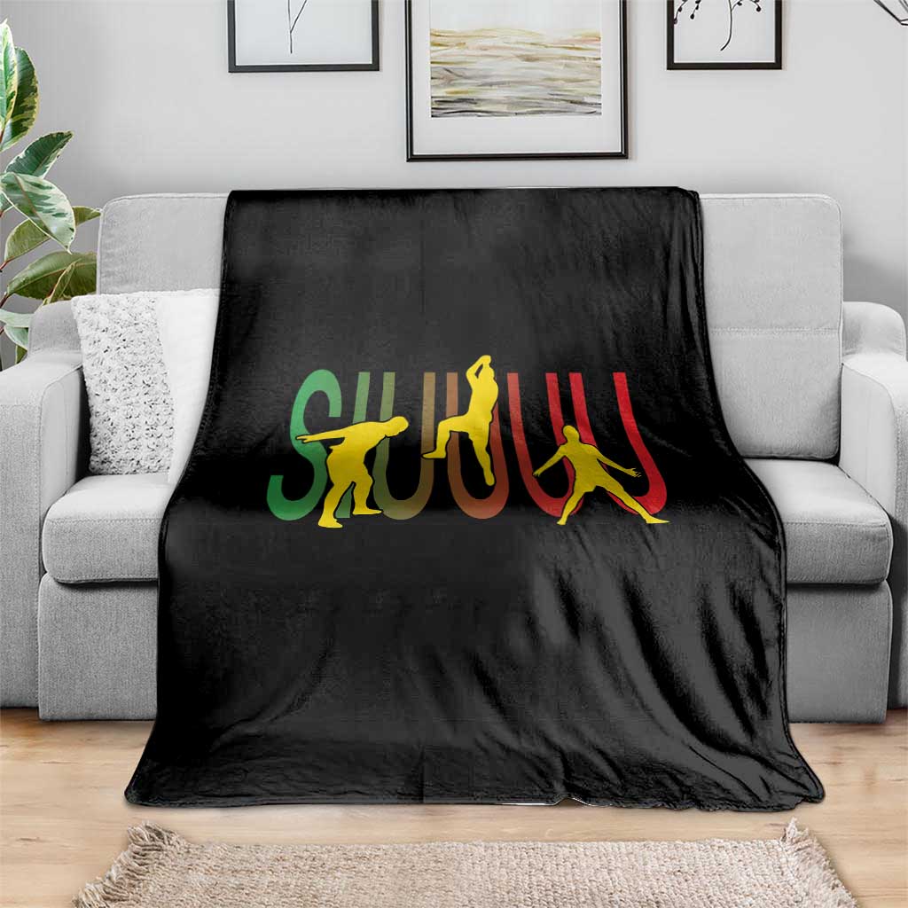 Funny Game Day Soccer Celebration Gift Throw Blanket Siuuuu TS12 Print Your Wear