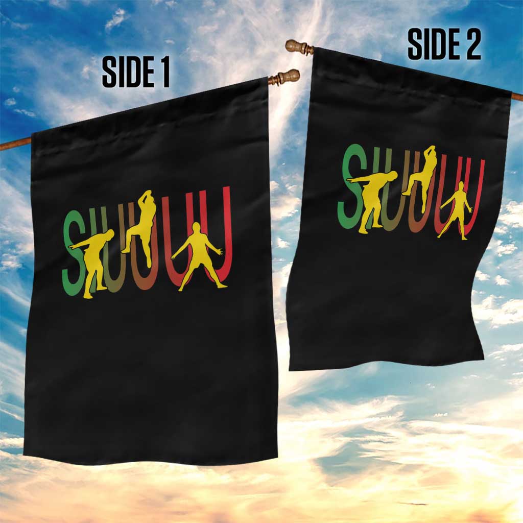 Funny Game Day Soccer Celebration Gift Garden Flag Siuuuu TS12 Print Your Wear