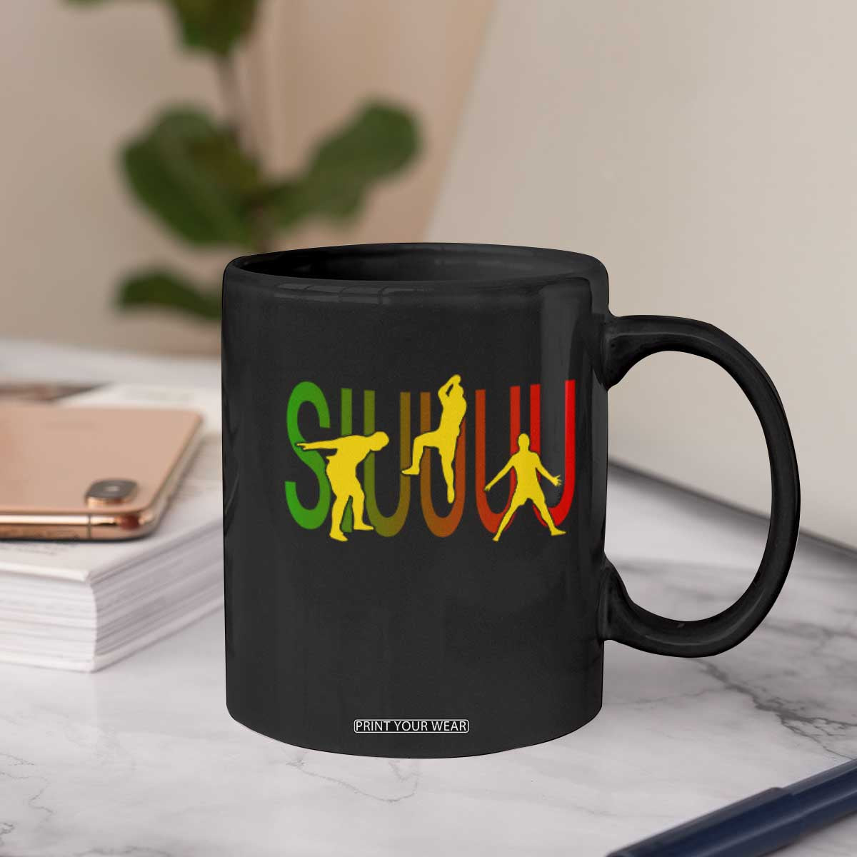 Funny Game Day Soccer Celebration Gift Coffee Mug Siuuuu TS12 Print Your Wear