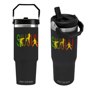 Funny Game Day Soccer Celebration Gift Flip Straw Tumbler Siuuuu TS12 One Size: 30 oz Black Print Your Wear