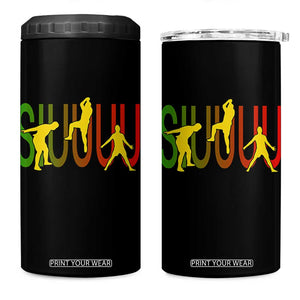 Funny Game Day Soccer Celebration Gift 4 in 1 Can Cooler Tumbler Siuuuu TS12 One Size: 16 oz Black Print Your Wear