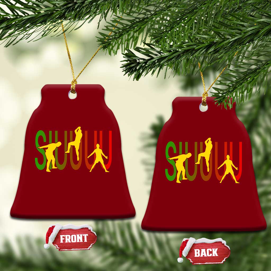 Funny Game Day Soccer Celebration Gift Ceramic Ornament Siuuuu TS12 Print Your Wear