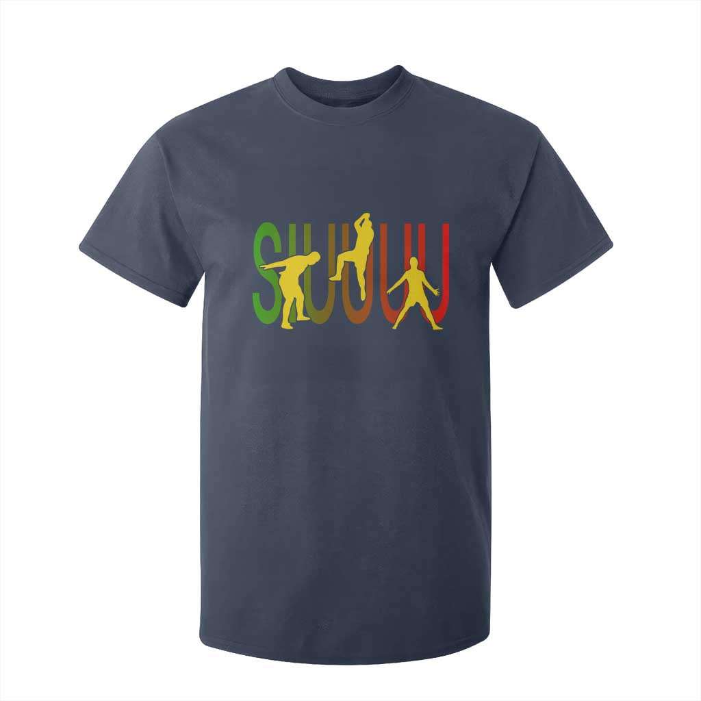 Funny Game Day Soccer Celebration Gift T Shirt For Kid Siuuuu TS12 Navy Print Your Wear