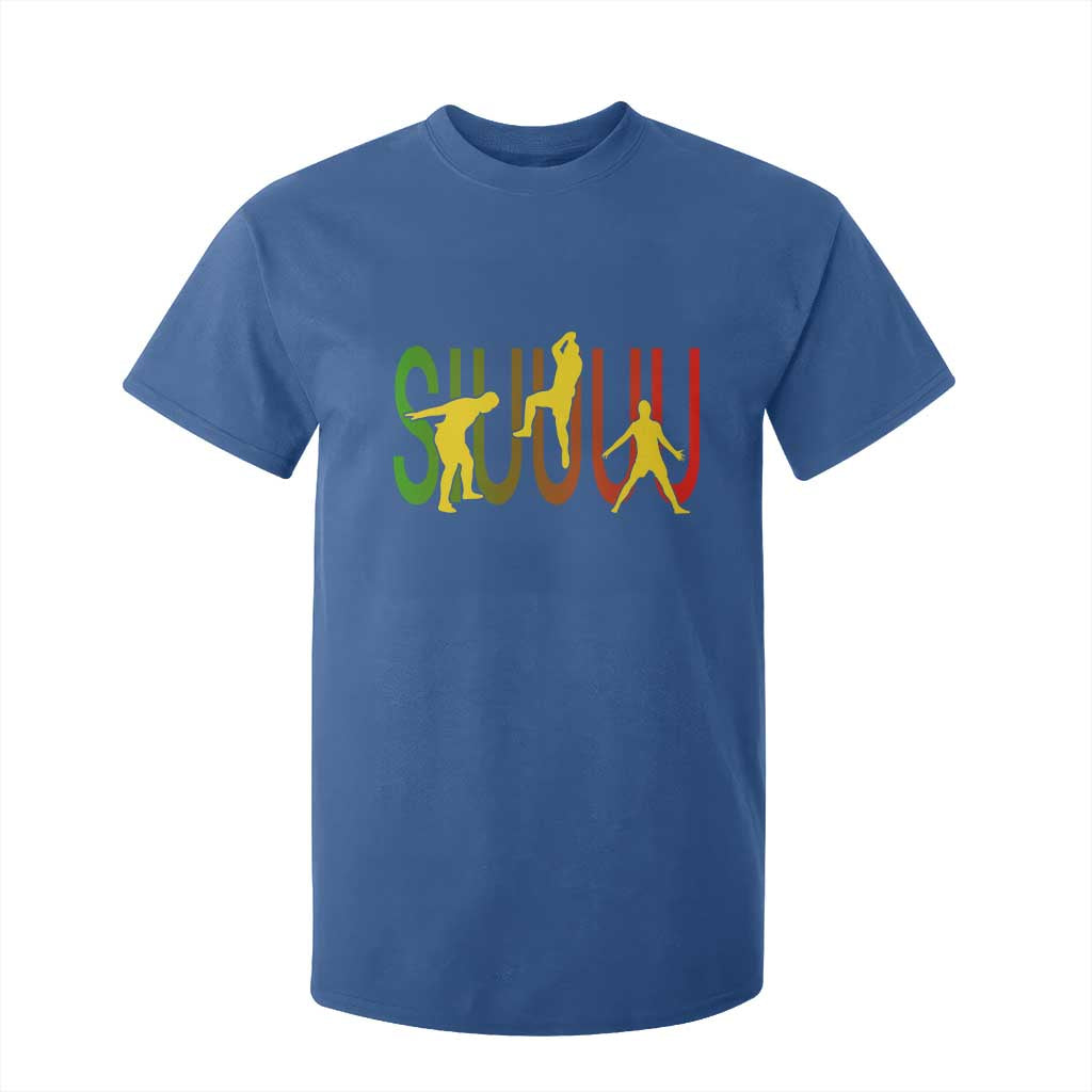 Funny Game Day Soccer Celebration Gift T Shirt For Kid Siuuuu TS12 Royal Blue Print Your Wear