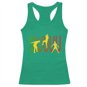 Funny Game Day Soccer Celebration Gift Racerback Tank Top Siuuuu TS12 Irish Green Print Your Wear
