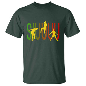Funny Game Day Soccer Celebration Gift T Shirt Siuuuu TS12 Dark Forest Green Print Your Wear