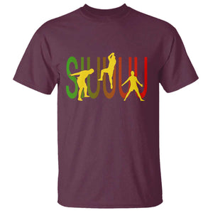 Funny Game Day Soccer Celebration Gift T Shirt Siuuuu TS12 Maroon Print Your Wear
