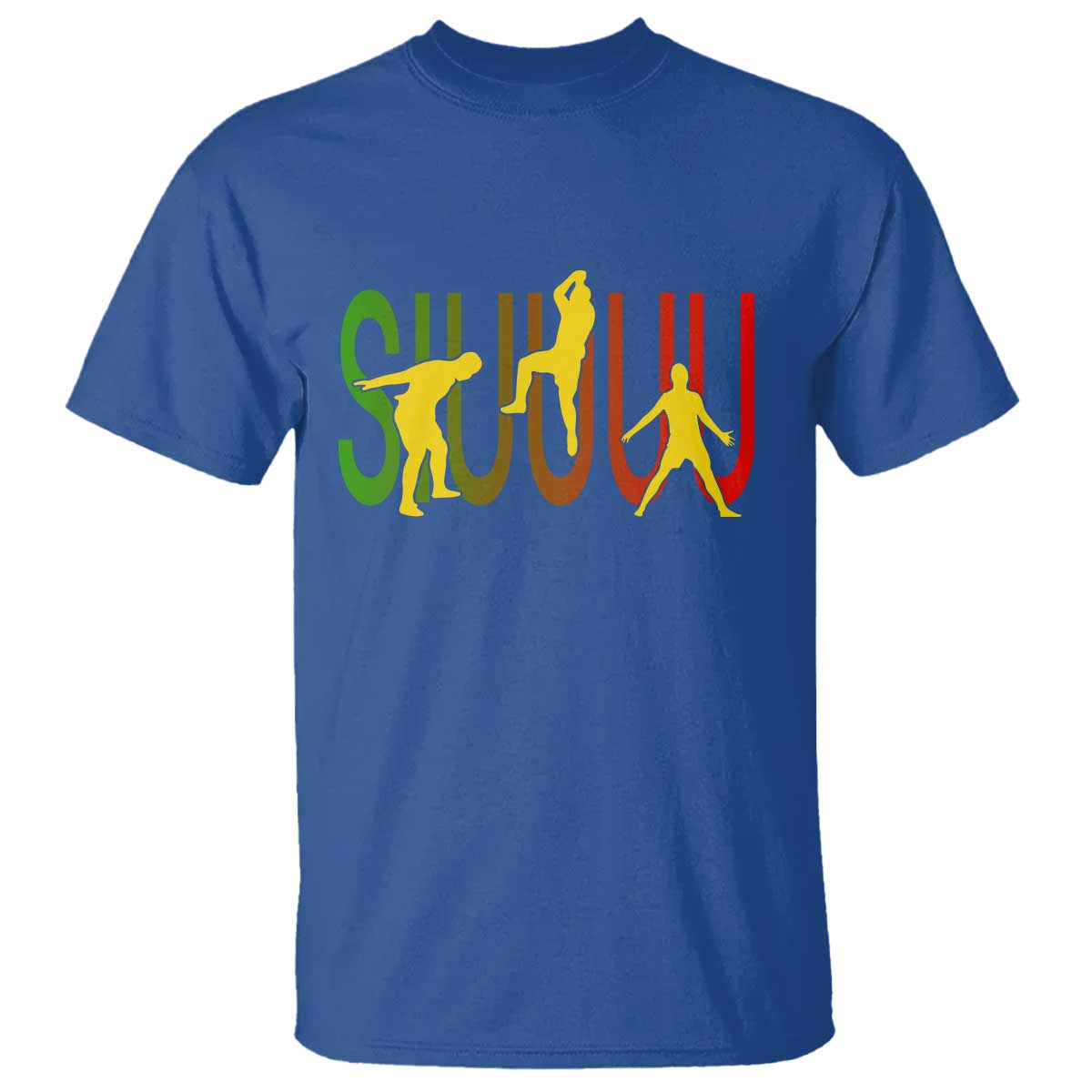 Funny Game Day Soccer Celebration Gift T Shirt Siuuuu TS12 Royal Blue Print Your Wear