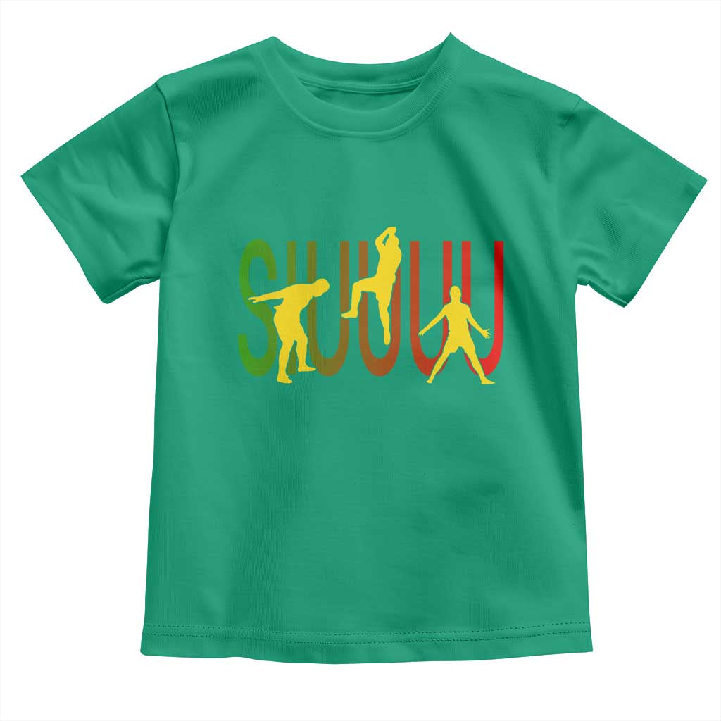 Funny Game Day Soccer Celebration Gift Toddler T Shirt Siuuuu TS12 Irish Green Print Your Wear