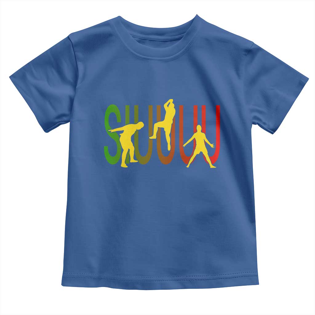 Funny Game Day Soccer Celebration Gift Toddler T Shirt Siuuuu TS12 Royal Blue Print Your Wear