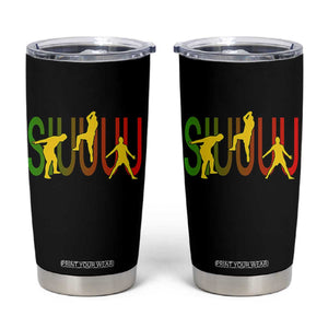 Funny Game Day Soccer Celebration Gift Tumbler Cup Siuuuu TS12 Black Print Your Wear