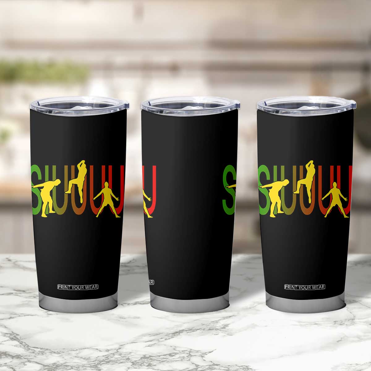Funny Game Day Soccer Celebration Gift Tumbler Cup Siuuuu TS12 Print Your Wear