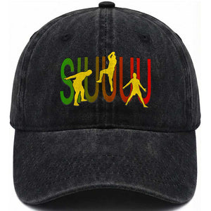 Funny Game Day Soccer Celebration Gift Washed Cotton Baseball Cap Siuuuu TS12 Print Your Wear