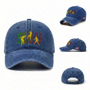 Funny Game Day Soccer Celebration Gift Washed Cotton Baseball Cap Siuuuu TS12 Washed Cap Universal Fit Royal Blue Print Your Wear