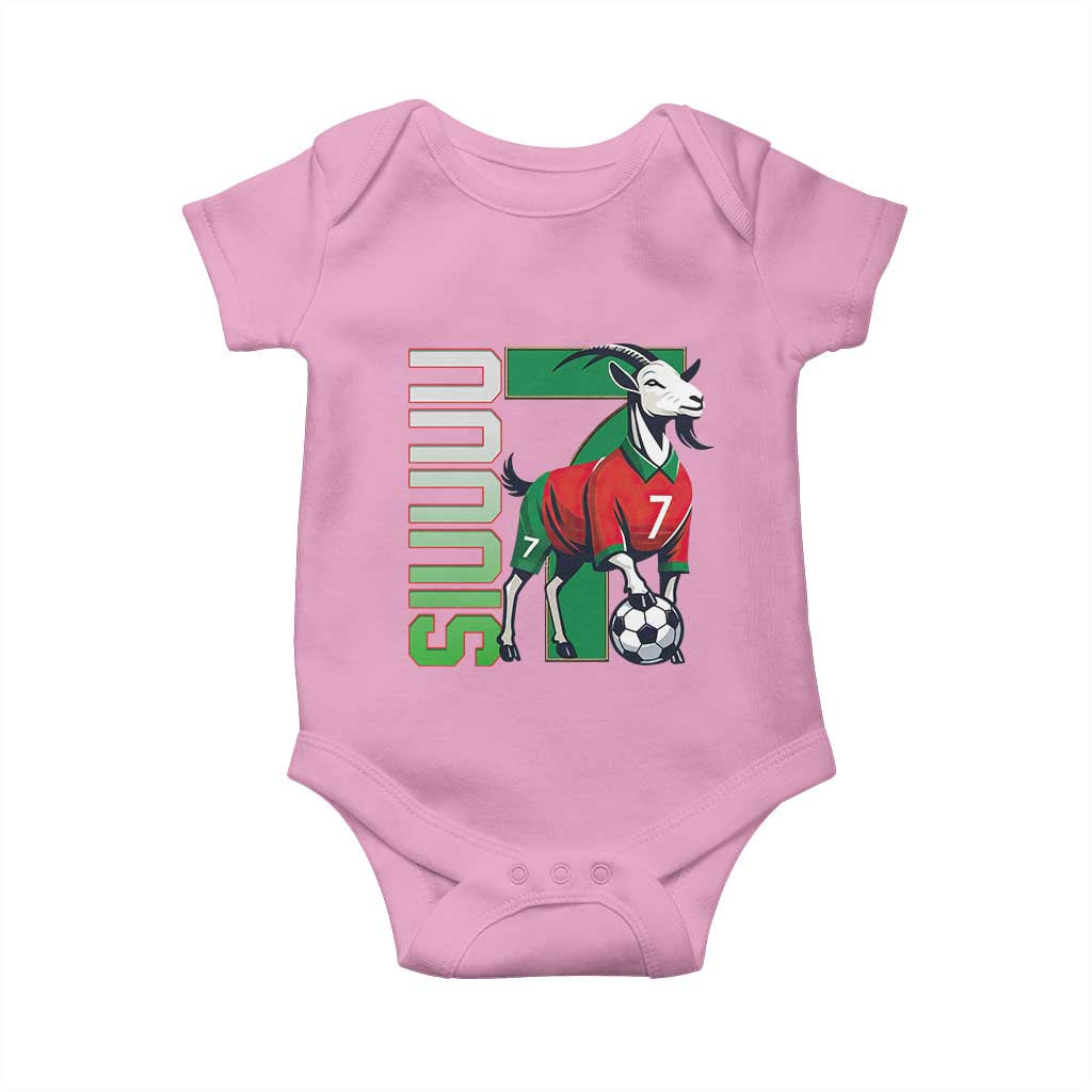 Siuuuu Game Day Soccer Celebration Baby Onesie Gift For Fans TS12 Light Pink Print Your Wear