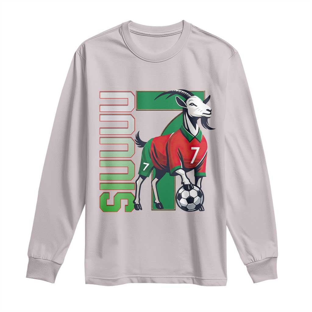 Siuuuu Game Day Soccer Celebration Long Sleeve Shirt Gift For Fans TS12 Ice Gray Print Your Wear