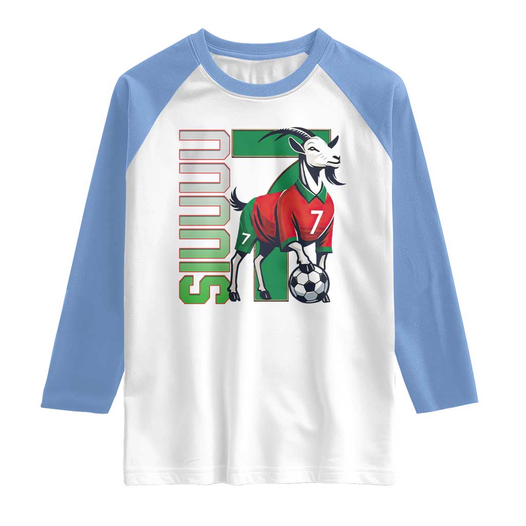 Siuuuu Game Day Soccer Celebration Raglan Shirt Gift For Fans TS12 White Carolina Blue Print Your Wear