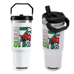 Siuuuu Game Day Soccer Celebration Flip Straw Tumbler Gift For Fans TS12 One Size: 30 oz White Print Your Wear
