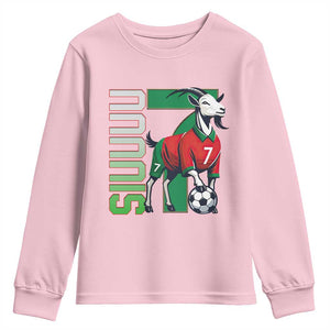 Siuuuu Game Day Soccer Celebration Youth Sweatshirt Gift For Fans TS12 Light Pink Print Your Wear