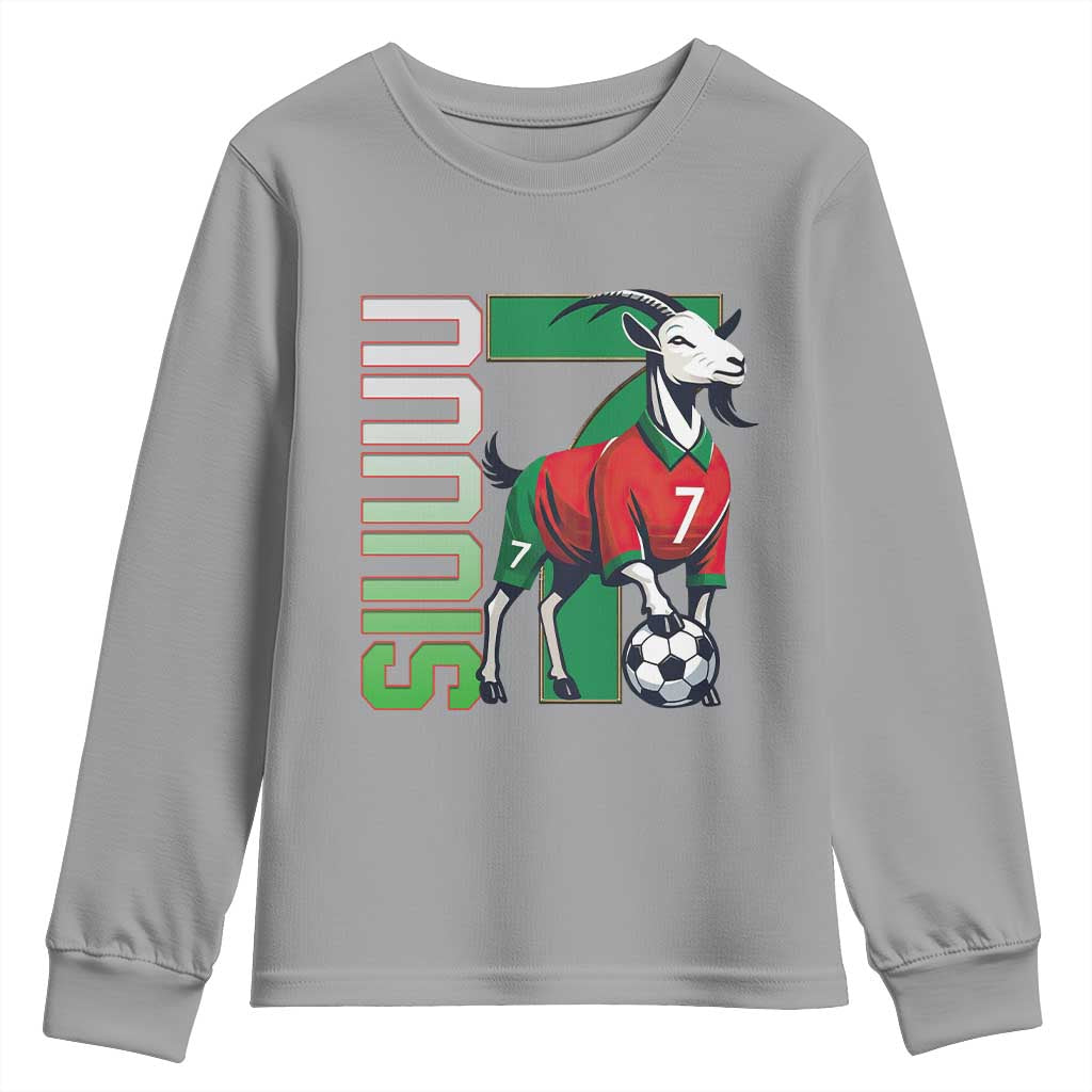 Siuuuu Game Day Soccer Celebration Youth Sweatshirt Gift For Fans TS12 Sport Gray Print Your Wear